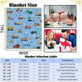 thumbnail image 5 of Construction Throw Blanket, Construction Truck Blanket for Boys, Soft Cozy Flannel Engineering Vehicle Blankets, Fluffy Fleece Crane Concrete Mixer Car Blanket for Toddler Child Kids Gifts,(30"x40"), 5 of 10