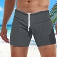 thumbnail image 2 of ZRGHAOYLQ Men's Stretchy Ribbed Workout Shorts Elastic Waist Drawstring Fitted Athletic Shorts Casual Bodybuilding Gym Shorts with Pocket, 2 of 6