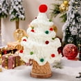 thumbnail image 6 of Tgbvmt 10.2 Inch Hand Knitted Christmas Tree Potted Ornament Wooden Base Cute Design Aromatherapy Compatible Universal For Car Dashboard Home Office Classroom Holiday Decor Gift Accessory, 6 of 7