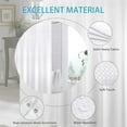 thumbnail image 6 of Textured Fabric Bath Shower Curtain, Polyester Ombre Shower Curtains for Bathroom, Waterproof Shower Curtain Liner with 6 Hooks,Machine Washable (36 x 72 inch, White), 6 of 6