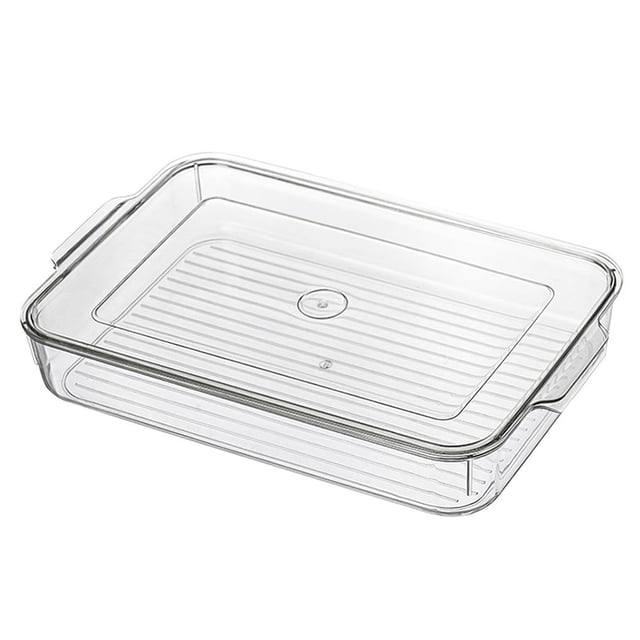 Inteprter Refrigerador Caja de almacenamiento de mantenimiento fresco Organizador de cajón de congelador apilable Contenedor de almacenamiento de Almacenamiento y organización del hogar Inteprter HA022025-00