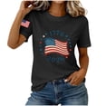 thumbnail image 5 of Qingpeng 4th of July Patriotic T Shirts for Women Summer Star Print Shirts Women's Independence Day Short Sleeve Casual Tee Tops, 5 of 6
