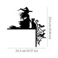 thumbnail image 3 of sruoe Halloween Witch Door Topper, Halloween Metal Witch Silhouette Sign, Halloween Door Corner Art, Halloween Home Decor for Front Door, Wall, Porch Display, 3 of 8