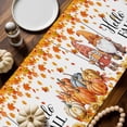 thumbnail image 2 of Pumpkin Gnome Table Runner, Autumn Thanksgiving Kitchen Dining Table Decoration for Home Party Decor 13x60 Inches, 2 of 9