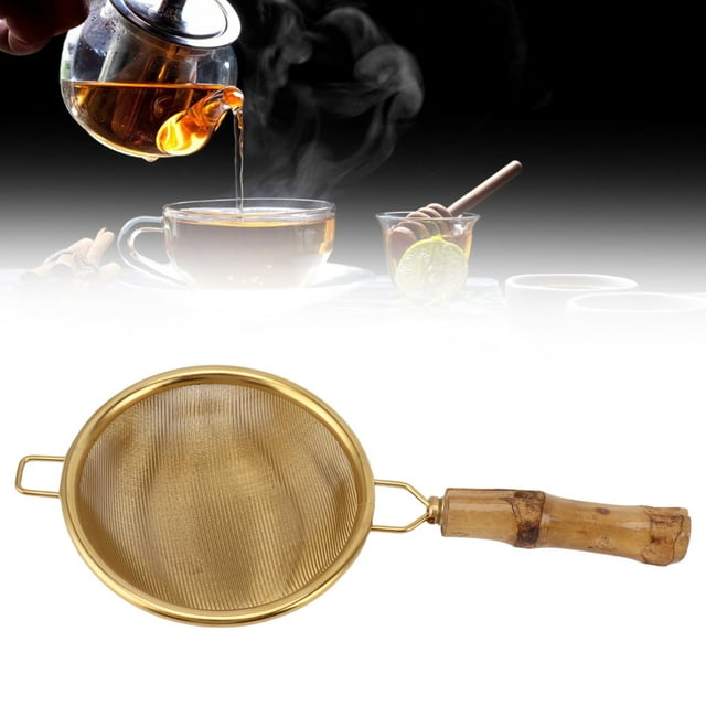 Stainless Steel Tea Filter, Tea Filter Screen KungFu Tea Set Fish Play Stainless Steel Tea Filter Tea Strainer Solid Wood Fish Filter Tea Leaves Tea Set Accessories