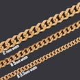 thumbnail image 3 of NEW MEN HEAVY 3.5/5/7mm 18K GOLD PLATED MIAMI CUBAN LINK CHAIN NECKLACE/BRACE, 3 of 5