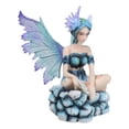thumbnail image 3 of Elf Pixie Water Elemental Fairy in Emerald Iridescent Dress Fantasy Figurine, 3 of 9