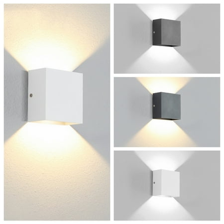 

LNKOO Modern LED Wall Sconce Lighting Fixture Lamps 6W Warm White/White 3000K Up and Down Indoor Plaster Wall Lamps for Living Room Bedroom Hallway Home Room Decor