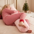thumbnail image 4 of PONPRNGY 39" Long Bolster Pillow, Cotton Round Body Pillow Soft Cylinder Roll Pillow with Removable Washable Cover, 4 of 6