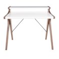 thumbnail image 5 of Indoor Home Office Furniture Archer Contemporary Desk In Walnut Wood With White Wood Top, 5 of 7