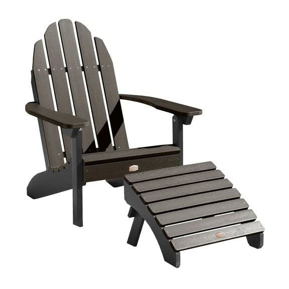 1 Essential Adirondack Chair with 1 Essential Folding Ottoman