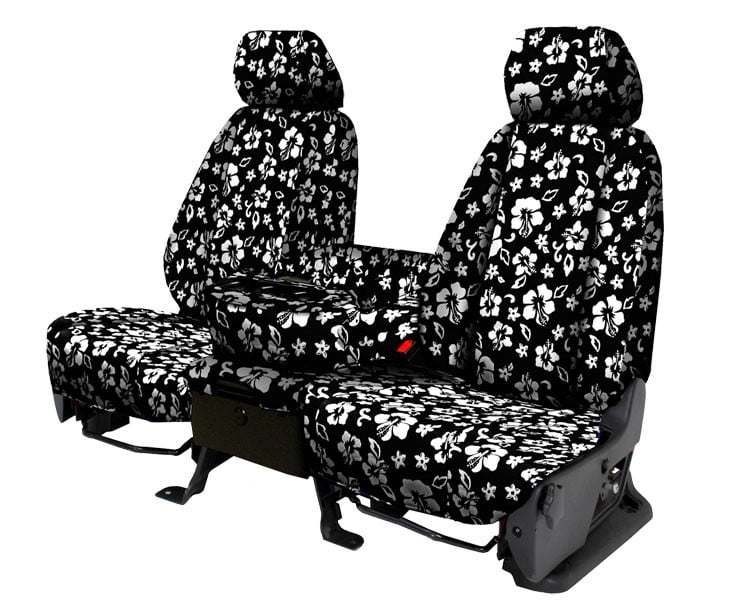 CalTrend Front NeoSupreme Seat Covers for 2013-2015 Honda Civic - HD218-31NA Hawaii Black Insert and Trim
