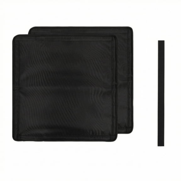 Fzaqwen 2 Piece Set RV Vent Shade Covers 16.3 Inch Black 600D Oxford Cloth Heat Blocking Insulation for 14x14 Inch Roof Vents Travel