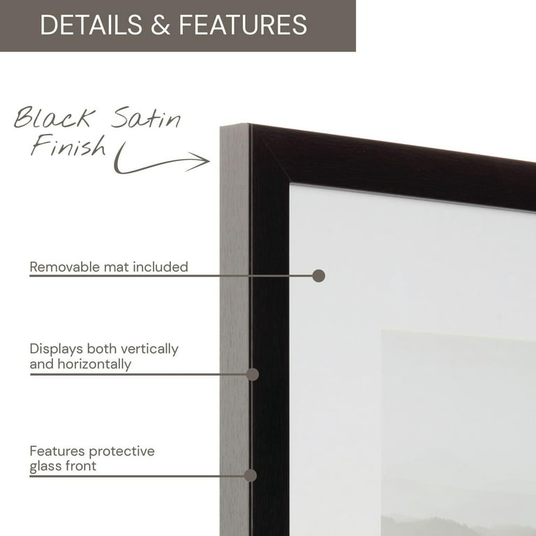 Icon Wood 4-Piece Black Gallery Wall Picture Frame Set + Reviews