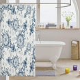 thumbnail image 3 of Compass Shower Curtains,Ocean Nautical Theme Bathroom Curtains for Kids Teens Boys Girls,Retro Style Waterproof Bath Curtains,with 12 Hooks Suits for Bathtub, 72" W x 72" L,Blue Vintage, 3 of 6