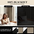 thumbnail image 4 of ZOPZO Thermal Blackout Curtains, Khaki, 52W x 84L Inch, Noise Reducing Grommet Top Drapes for Home Window, Bedroom or Living Room, 2 Panels, 4 of 9