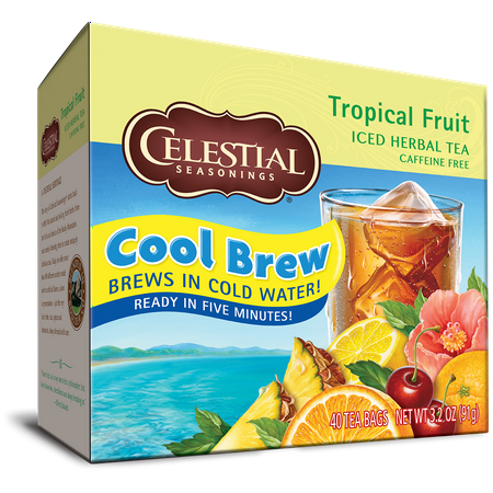 Celestial Seasonings Iced Tea, Tropical Fruit Cool Brew, 40 (Best Way To Brew Iced Tea)