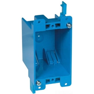 Carlon Zip Box Blue 14 cu. in., 1 Gang PVC Old Work Electrical Box