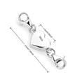 thumbnail image 4 of 925 Silver Plated Heart Necklace Clasps and Closures, Jewelry Extender with Double Lobster Clasp for DIY Bracelets and Chain Connector(2Pcs), 4 of 5
