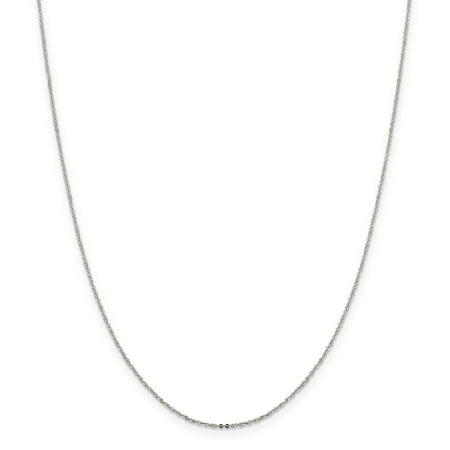 .925 Sterling Silver 1.15 MM Flat Cable Link Chain Necklace, 18