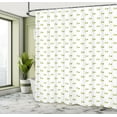 thumbnail image 5 of Ambesonne Jasmine Shower Curtain, Minimal Flowers Nature Art, 69"Wx75"L, Olive Green and White, 5 of 5