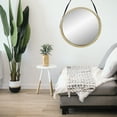 thumbnail image 2 of Northlight Miroir Rond Moderne Beige 21 Pouces avec Finition Grain de Bois, 2 of 5