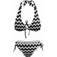thumbnail image 4 of SKQIT Women's Halter String Swimsuits Simple Geometry Print Triangle Bikini Sets Sexy Tie Side Swimwear 2 Piece Suits, 4 of 10