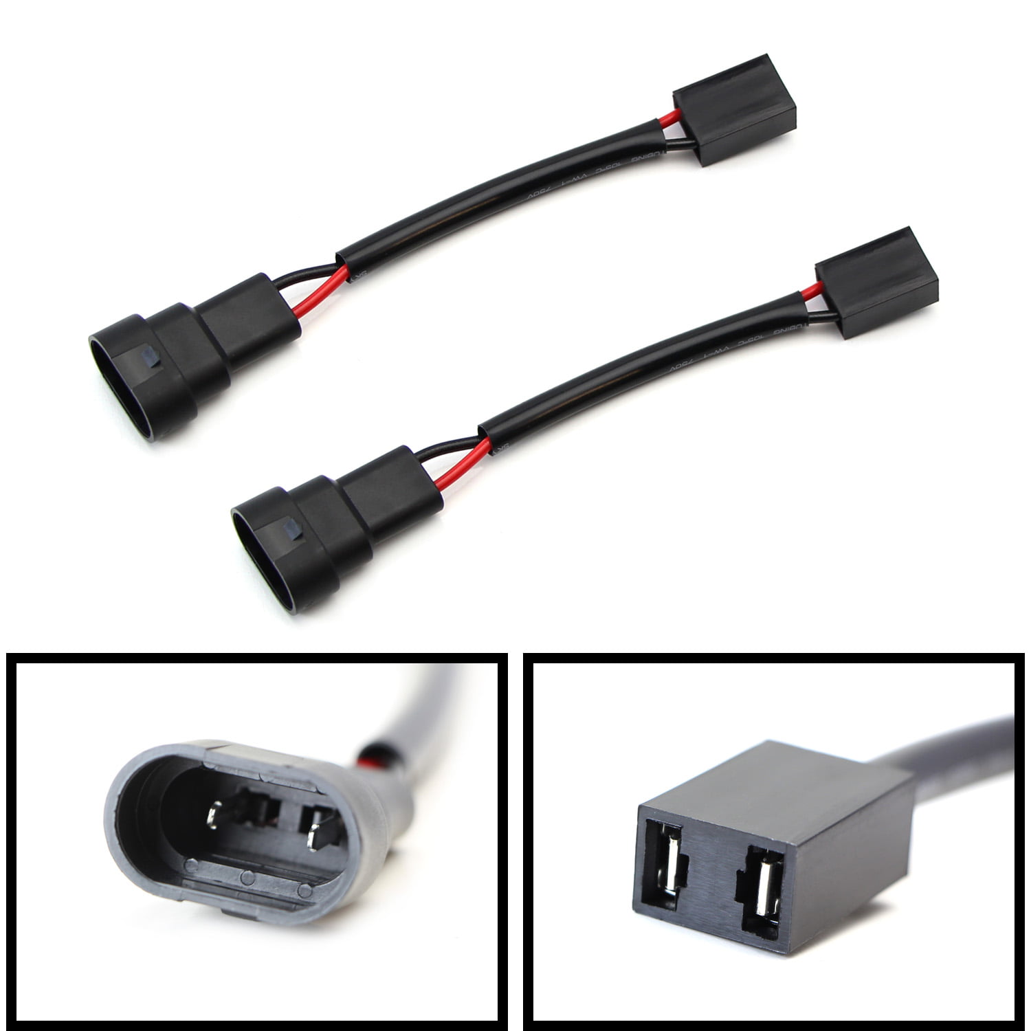 iJDMTOY Adapters Connectors Wires Compatible With Headlight or Fog Lights Conversion or Retrofit To H7 2 M etc F H11 