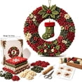 thumbnail image 4 of 3D Christmas Fabric Poke Art Kit, Christmas Wreath DIY Kit for Adults, Quilted Fabric Art Kit with Easy Step-by-Step Guide, 4 of 6