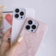 thumbnail image 5 of Funda de teléfono de silicona suave con textura de serpiente elegante y lujosa para iPhone 11 12 13 14 15 16 Pro MAX Plus X XS XR 8 Funda blanca y rosa, 5 of 5