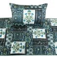 thumbnail image 2 of The HomeCentric King / Queen / Twin Blue Designer King 90"x18" Bed Runner With 2 Pillow Cover, Persian Pattern & Quilted Bed Scarf on Satin fabric - Bahar, 2 of 4