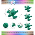 thumbnail image 3 of Puzzled Green Sea Turtle Plush Stuffed Animal Keychain - Super Soft Keychain for Backpack, Handbag, and Purse, Cute Animal Keychains for Girls and Boys, Fun Keychains and Animal Bag Charms - 4 Inches, 3 of 8