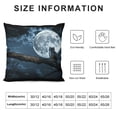 thumbnail image 5 of Orinice Owl Branch Moon Graphic Decorative Pillow Cover for Home Couch Living Room Sofa 24x24in, 5 of 5