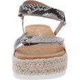 thumbnail image 3 of SUN STONE Womens Beige Snake Ankle Strap Treaded Rylaan Platform Espadrille Shoes 6 M, 3 of 3