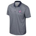 thumbnail image 2 of Men's Colosseum Navy Arizona Wildcats Striped Polo, 2 of 3