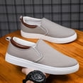 thumbnail image 4 of Men's Canvas Shoes, Low Cut Trendy Flat Bottomed Loafers, Minimalist Casual Sneakers, Suitable for Outdoor Wear. Lightweight and Comfortable Men's Shoes, 4 of 9