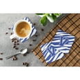thumbnail image 3 of Letter V Initial Tiger Stripe Blue and White Foam Coaster Set of 4, 3 of 3