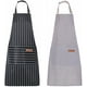 thumbnail image 1 of Delantal, ajustable, paquete de 2 baberos con 2 bolsillos, para hombre y mujer, delantales de cocina para barbacoa al aire libre, hornear, manualidades, dibujo, delantales de chef Zhivalor CZJJ-YX136, 1 of 2