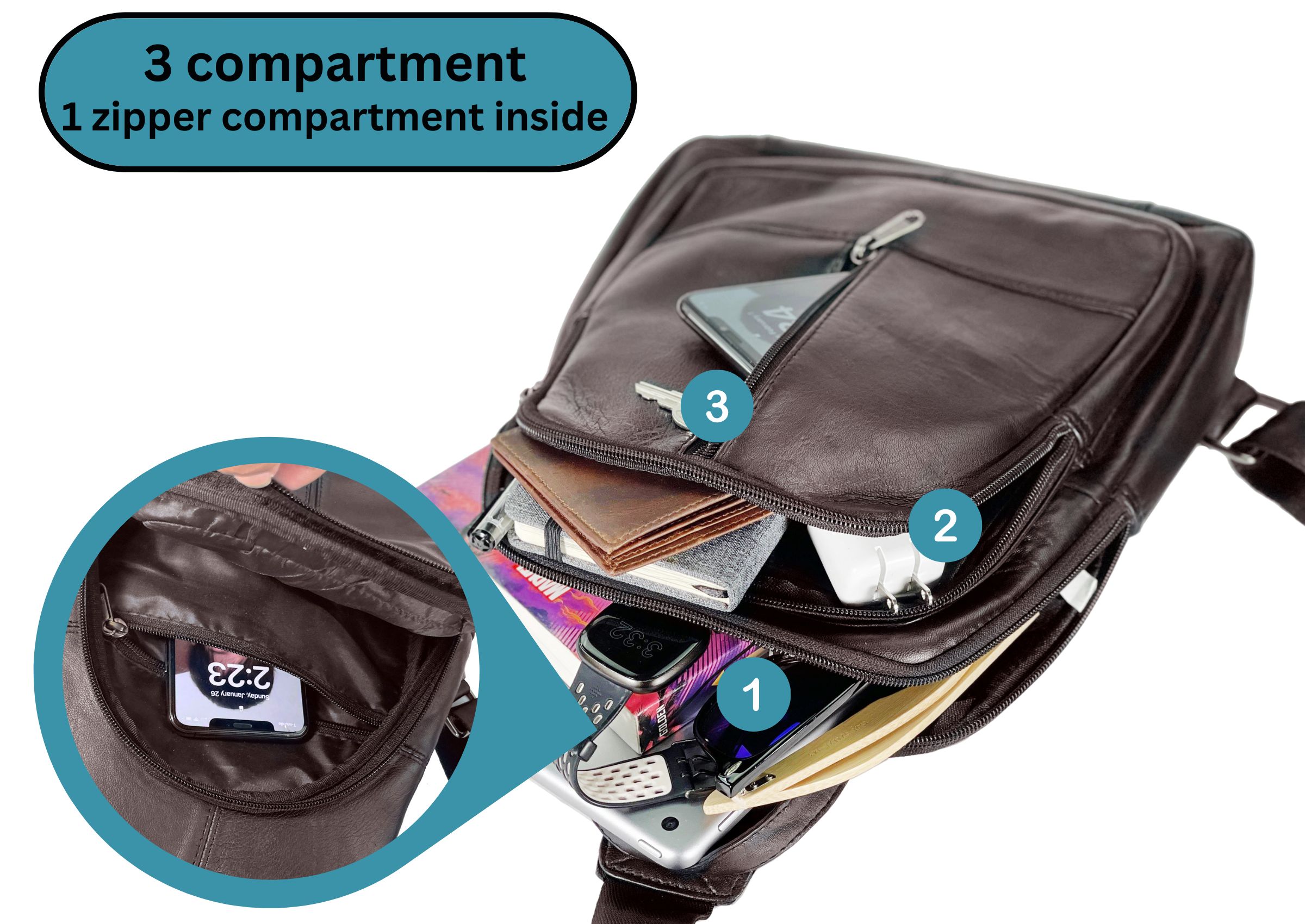 Sling Bag Crossbody Bag Shoulder Pack Lightweight Travel Hiking Men Women-by Bullz