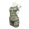 thumbnail image 2 of 2 PC Crisscross Back Lace Mini Dress with G-String - White, 2 of 6