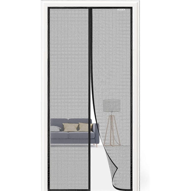Window Door Mosquito Net 120x220 cm, Latest Models 2023, Mosquito Repellent Curtain, No Drilling Required - Black