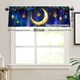thumbnail image 3 of Stained Glass Moon And Star kitchen Curtain Valances for Windows For Indoor Living Room Bedroom Kitchen Decoration 54x18 inch, 3 of 5