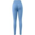 thumbnail image 6 of Women Yoga Sports Ribbed Seamless Leggings High Waisted Workout Gym Yoga Pants Quick-Drying Blue XL, 6 of 7