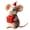 C, variant on Christmas Mouse Ornaments, Handmade Wool Felt Santa Figurines for Xmas Tree Decor, Stocking Stuffer Gifts, 4pcs
