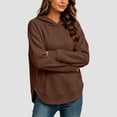 thumbnail image 3 of Aezemi Womens Jacquard Hoodie Sweatshirts Pullover Loose Fit Split Hem Fashion Comfy Sweatshirts Winter Fall Baggy Comfy Daily Casual Outerwear S, 3 of 6