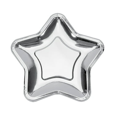 PEIBang Christmas Star Shaped Paper Plates Disposable Party Tableware for Birthday Holiday Decoration 10-Pack