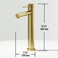 thumbnail image 4 of Vigo Vg03037 Jewel 1.2 GPM 11" H Single Handle Single Hole Vessel Bathroom Faucet - Matte, 4 of 12