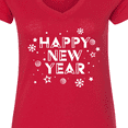 thumbnail image 4 of Inktastic Happy New Year Women's V-Neck T-Shirt, 4 of 5
