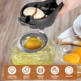 thumbnail image 2 of Ghojet Egg Cracker Easy to Use Egg Opener Tool Stainless Steel Egg Cracker Separator Handheld Egg Cracking Tool Egg Separator Portable Egg Opener with Ergonomic Handle for Kitchen Cooking Baking, 2 of 9