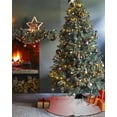 thumbnail image 3 of Red Ombre Christmas Tree Skirt 36 Inches Large Christmas Skirt Tree, Red White Gradient Abstract Modern Minimalism Art Tree Skirt Christmas Decorations for Fireplace Party Holidays Indoor Outdoor, 3 of 7